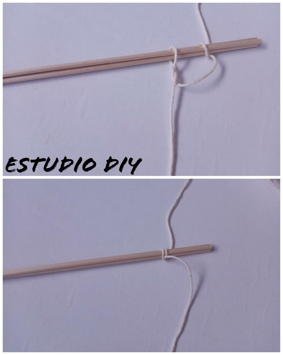 punto básico de macramé