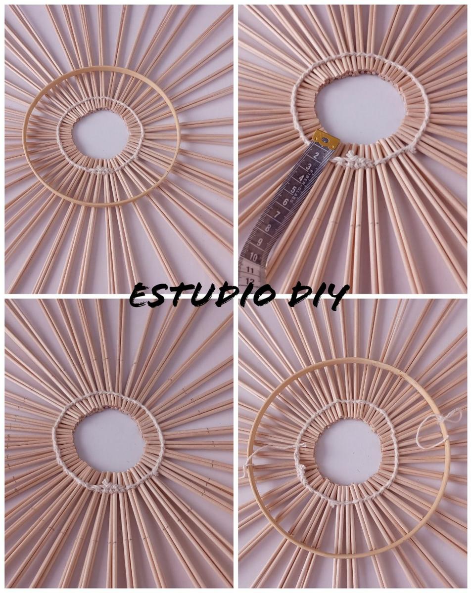 diy rueda de palitos de madera y rafia