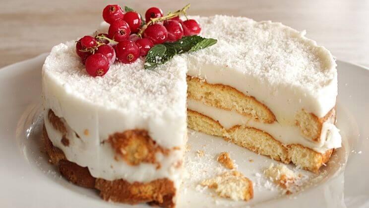 Pastel de coco sin azúcar