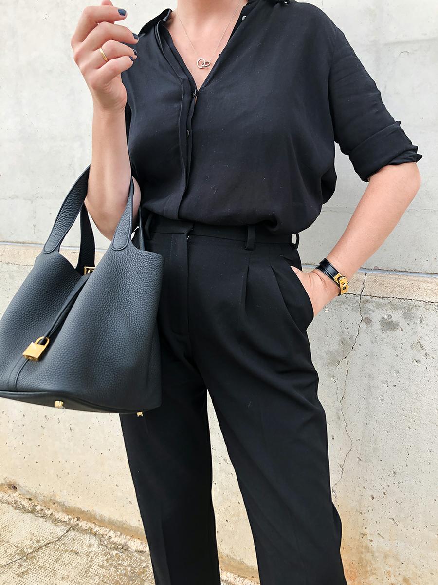 Trini | The Row shirt Stella McCartney trousers