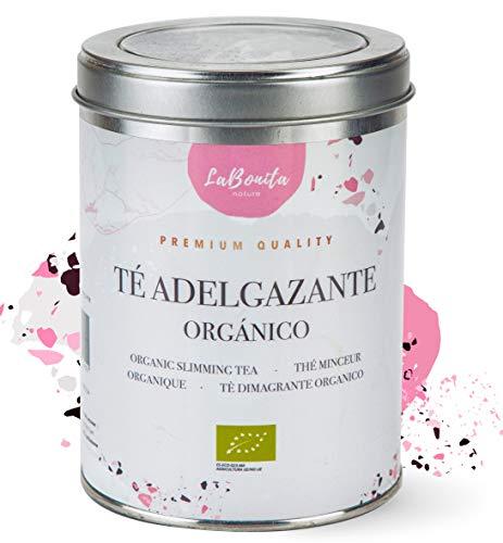 LaBonita Nature, Té Adelgazante quemagrasa para pérdida de peso. 100% Orgánico. Compuesto de té rojo pu-erh, manzana, hibisco, escaramujo y cola de caballo, [Calidad Premium], Lata granel, 100