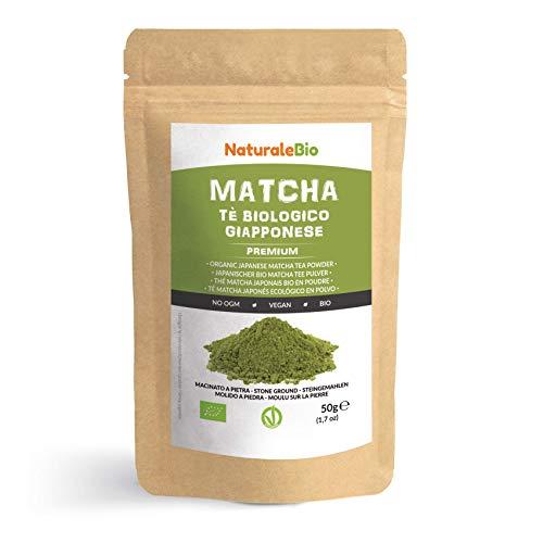 Té Verde Matcha Orgánico Japonés En Polvo [ Calidad Premium ] 50g. Matcha Biológico Cultivado En Japón, Uji, Kyoto. Té Bio Grado Premium. Matcha Ecológico Ideal Para Beber, En a Cocina Y Con Latte