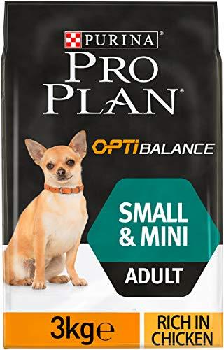 PURINA Pro Plan Comida Seco para Perro Adulto Pequeño y Mini con Optibalance, Sabor Pollo - 3 Kg