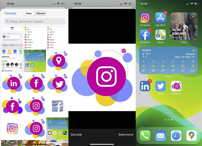 Personalizar iconos en iOS 14 - Imagen personalizada