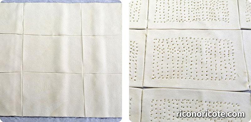 Hojaldres de queso con mermelada