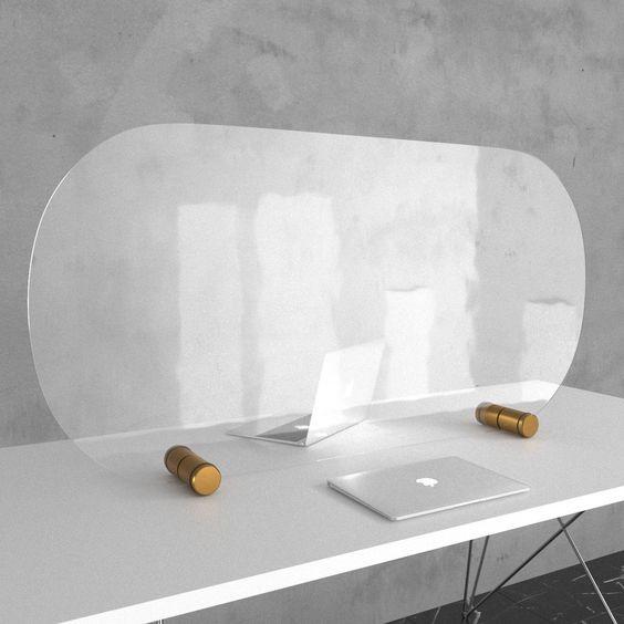 mampara con aluminio anodizado