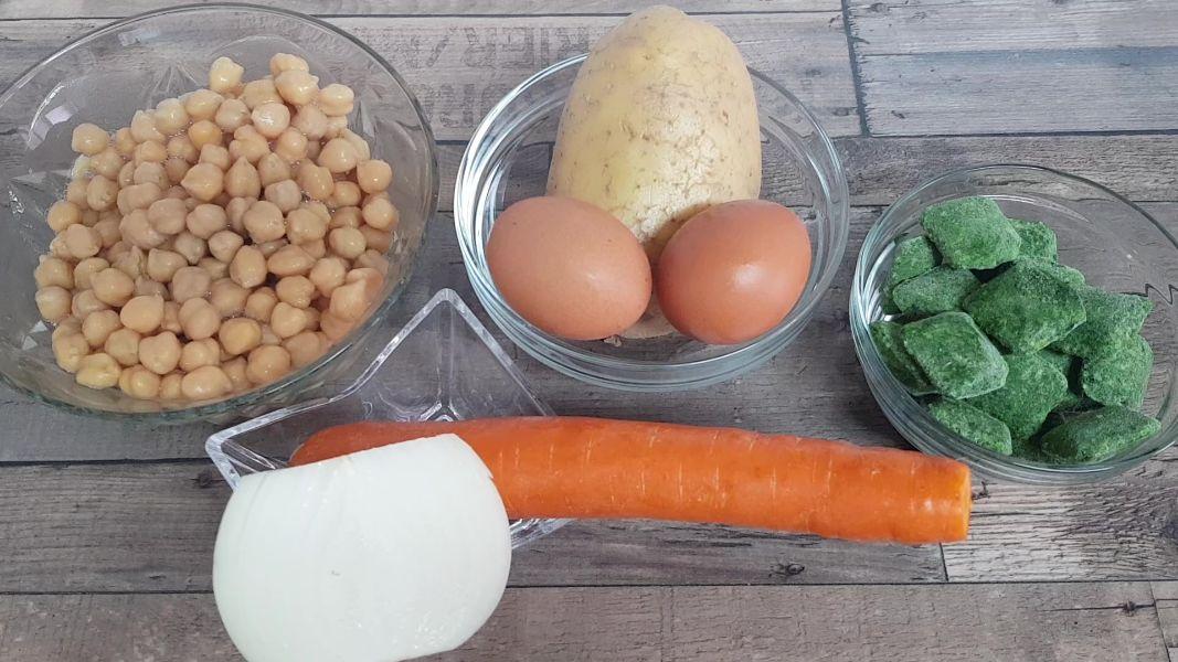 Potaje de garbanzos con espinacas