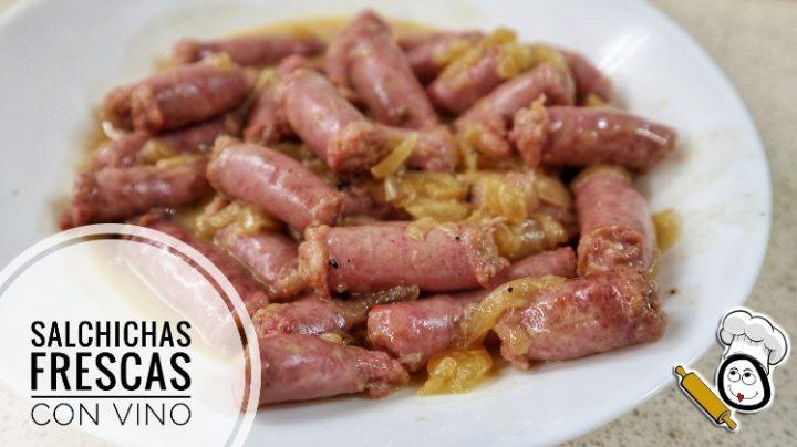 Salchichas frescas al vino blanco con Thermomix
