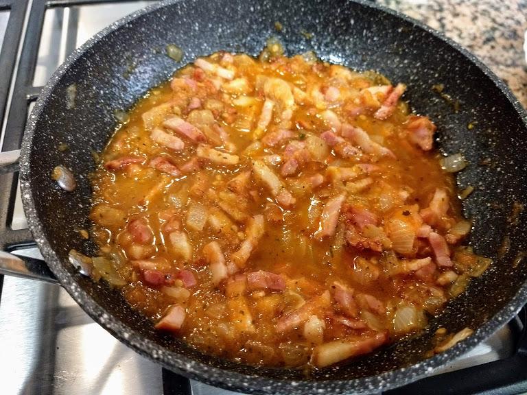 Judías verdes con tomate y bacon 2