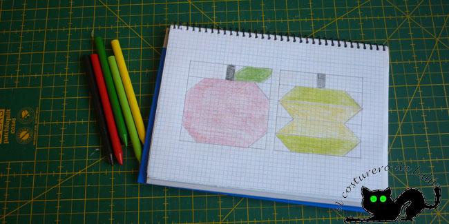 Este es el patrón que hice para las manzanas