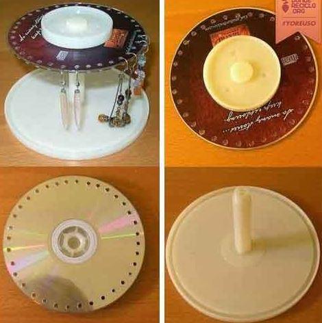 Organizador de pendientes. Vía DondeReciclo.