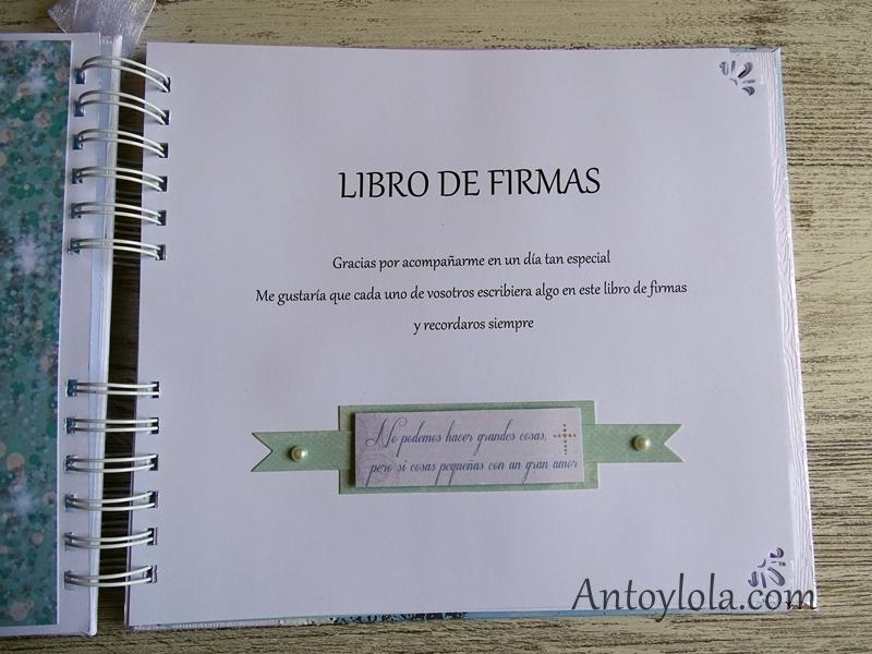 album de comunion para Alejandra