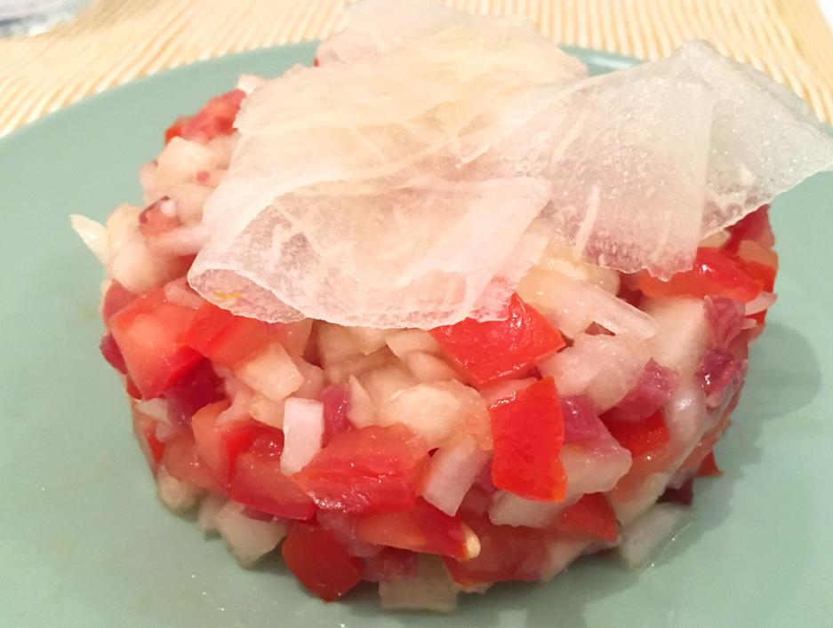 tartar de melón con jamon