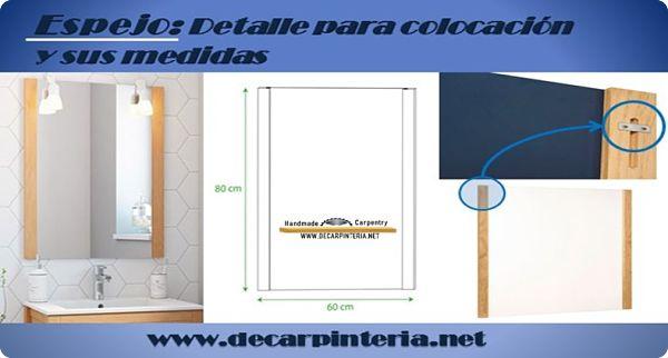 Espejo colocación y medidas de un mueble de baño