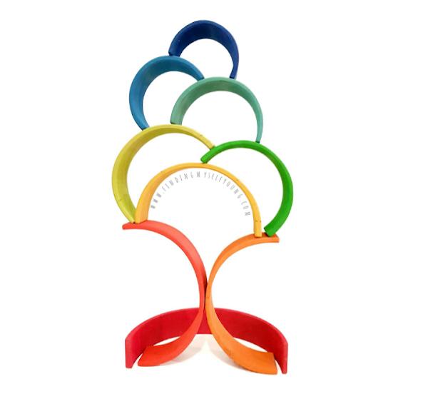 3D tree using the Grimms large wooden rainbow