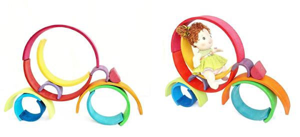 Car made from a Grimms rainbow