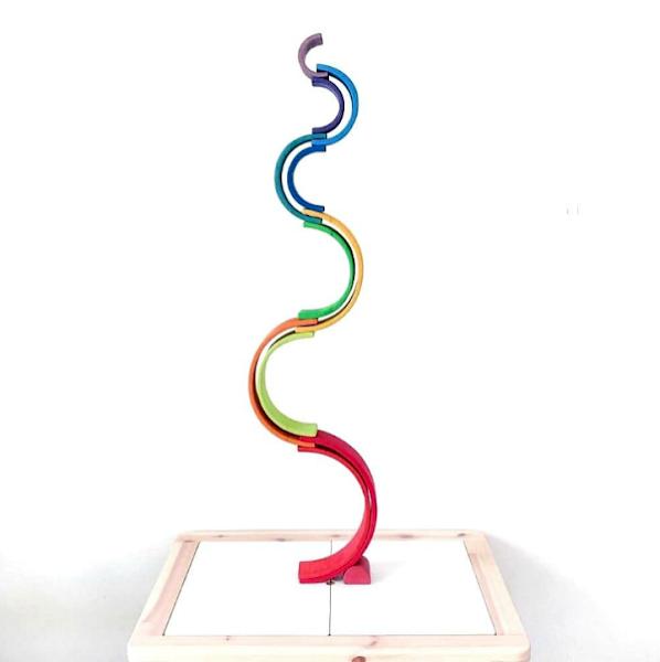 Rainbow smoke stack tower using large grimms rainbow