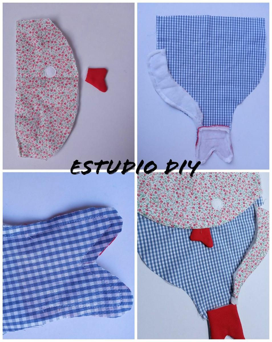 Pasos diy mochila pez tela
