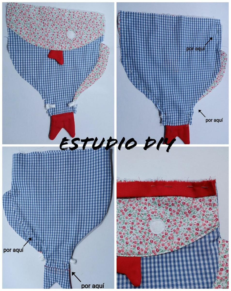 pasos diy mochila pez tela