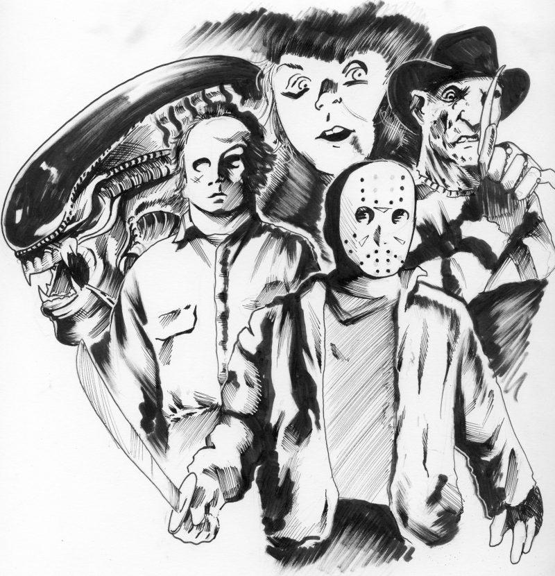 dibujos para halloween de miedo