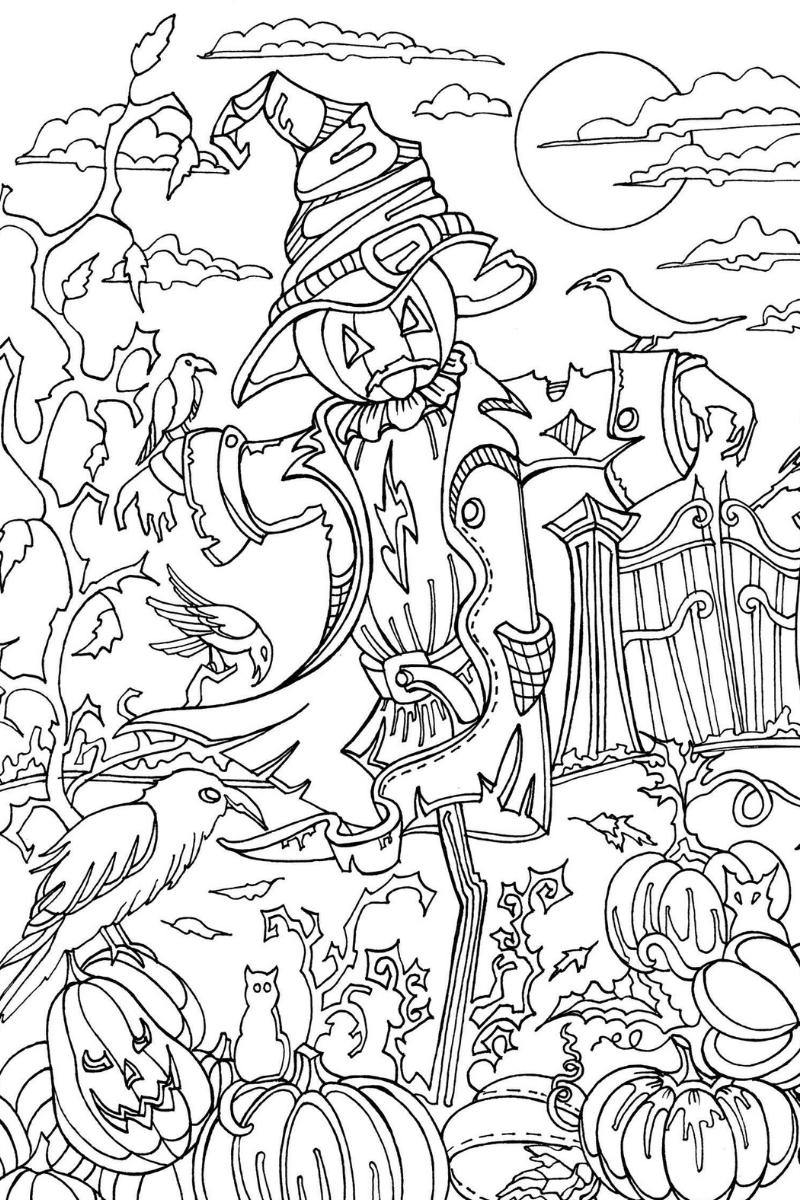 Dibujo de Halloween para colorear dificíl