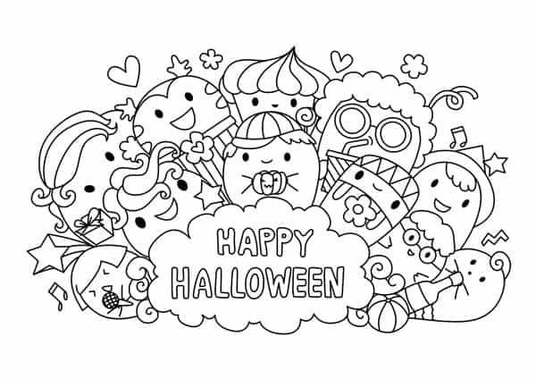 dibujo de halloween para colorear