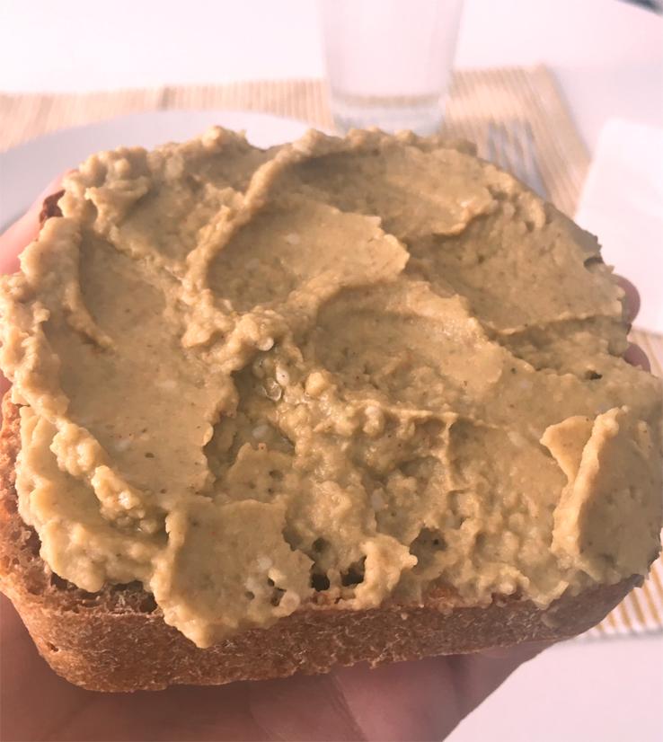 tostada de baba ganoush