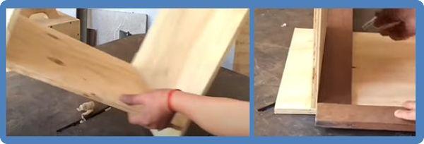 Proceso de medir el costado interno donde irá la corredera telescópica