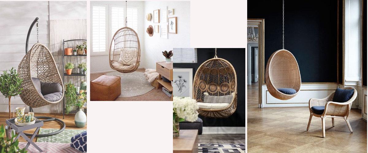 Sillón colgante tipo Egg