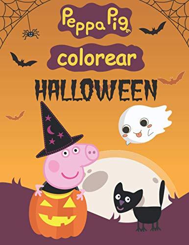 peppa pig colorear halloween: Gran libro para colorear para niños de 2 a 4 años.