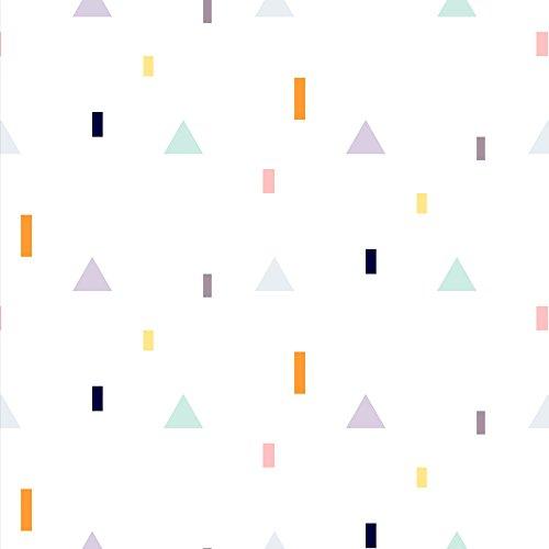 murando Papel Pintado 10 m Fotomurales tejido no tejido rollo Decoración de Pared decorativos Murales XXL moderna de Diseno Fotográfico - Guarderia Triangulos Blancos f-B-0178-j-a