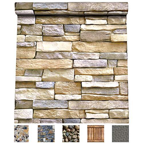 Y-Step - Papel pintado adhesivo 3D impermeable (0,5 x 10 m, autoadhesivo), color negro.