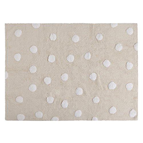Lorena Canals Alfombra Infantil Lavable Modelo Topos Color Beige