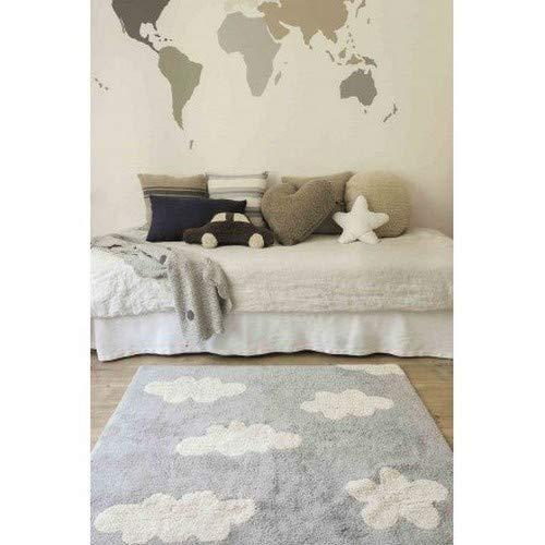 Lorena Canals Clouds Alfombra Lavable 120 x 160 x 30 cm Gris