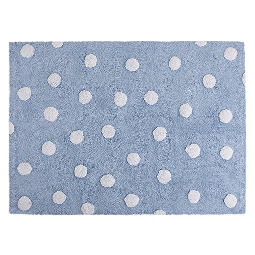 Lorena Canals Alfombra Infantil Lavable Modelo Topos Color Azul