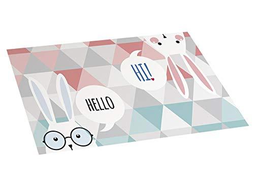 STOR PLANET Alfombra de Vinilo Infantil Hello, Estampado, 45 cm x 75 cm
