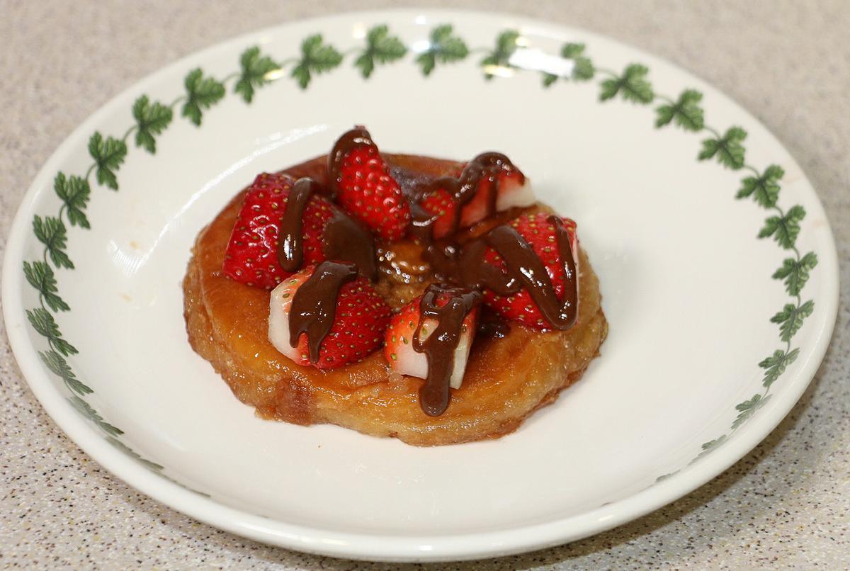donut con fresas y Nutella