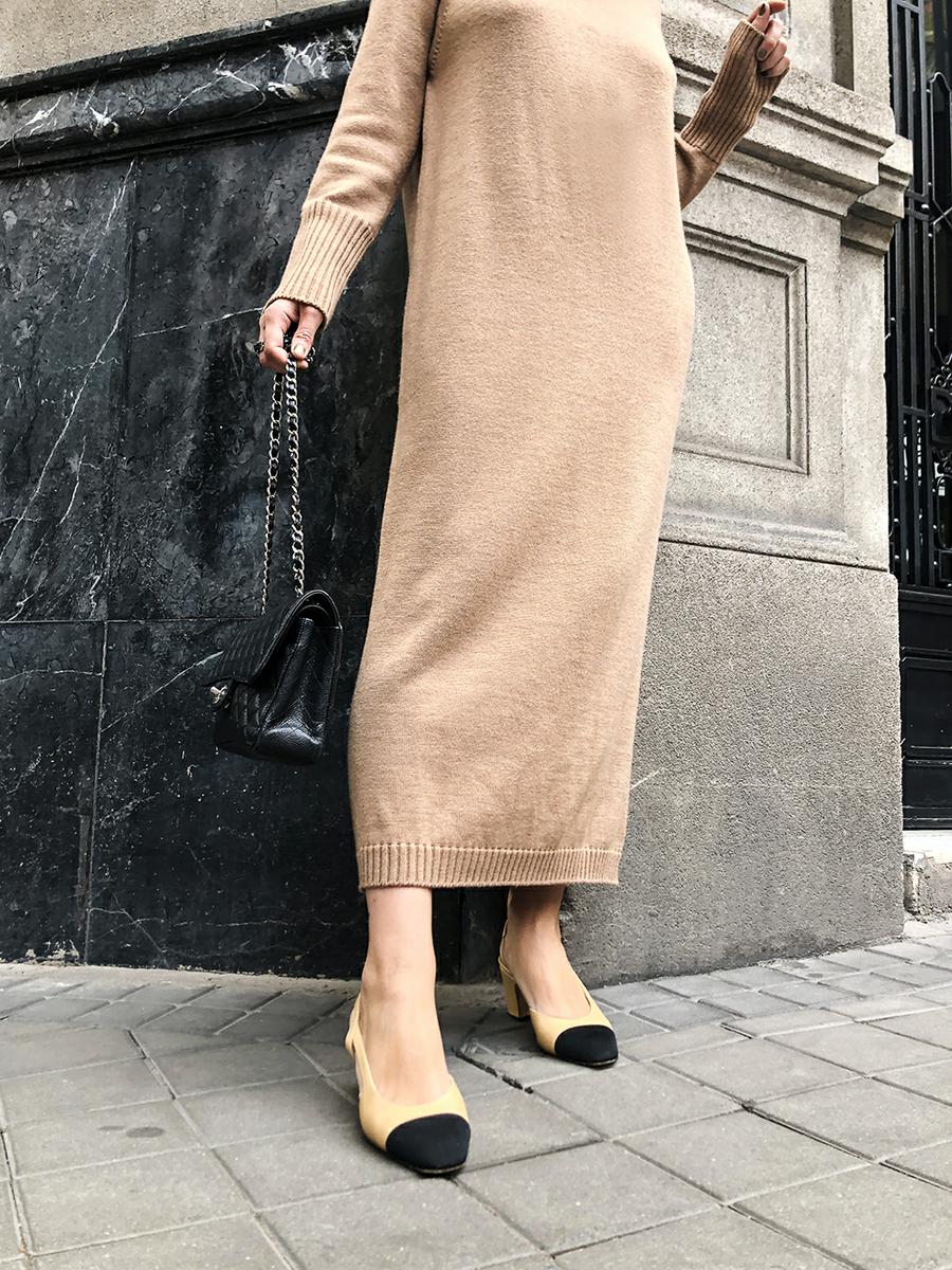 Trini | Max Mara dress Chanel slingbacks