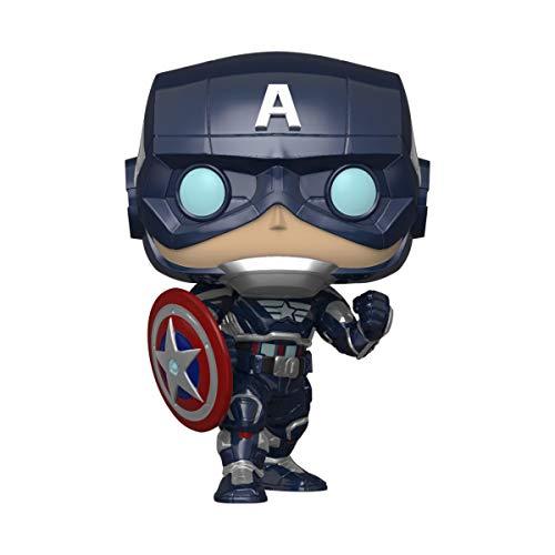 Funko Pop! Marvel: Avengers Game- Capt America, Multicolor (Stark Tech Suit)