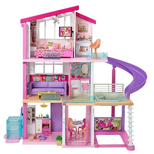 Barbie La Casa de Tus Sueños, con Elevador Nuevo, Casa de Muñecas con Accesorios (Mattel Gnh53)