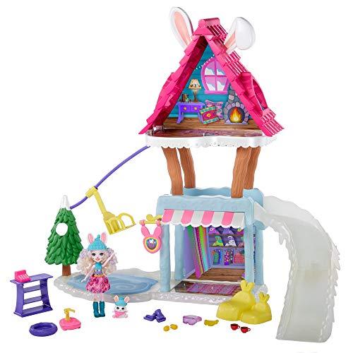 Enchantimals- Vamos de Chalet de esquí Pack con muñeca y Accesorios (Mattel GRW92)