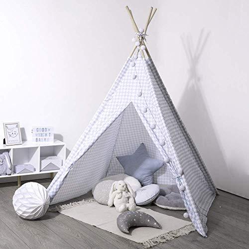 JJA Tipi-Tienda India Tela Rombos, Textura, Azul, 160x120x120cm