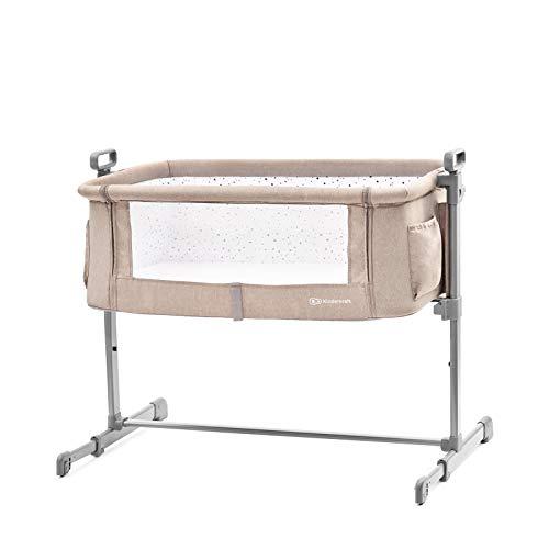Kinderkraft Cuna Colecho 2 en 1 NESTE, Ajustable, Plegable, Accesorios, Beige