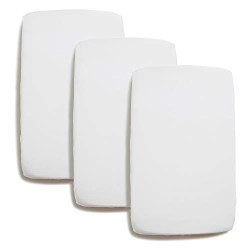 Niimo Next to me Sabanas set de sábanas 2 piezas100% algodón +1 Protector Colchon Impermeable para cuna de colecho Lullago Kinderkraft UNO dimensiones 50x83 (Blanco)