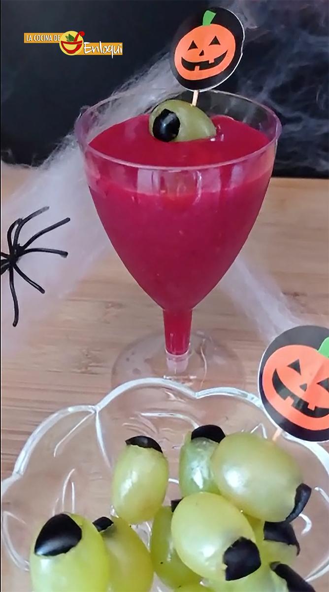 Granizado de frutos rojos o refresco para vampiros