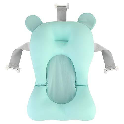 Queen.Y Almohadilla de Baño para Bebés Asiento de Cojín para Bañera Infantil de 4 Colores Almohadilla para Bañera Antideslizante para Recién Nacidos Diseño Ergonómico para Bebés de 0-12 M
