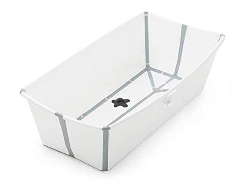 STOKKE® Flexi Bath® Extragrande - Bañera de bebé plegable para ducha Piscina portátil antideslizante para niños hasta los 6 años - Color: XL Blanco