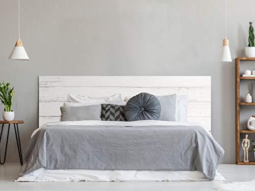 Cabecero Cama Pegasus Impresión Digital Imitación Madera 150 x 60 cm | Disponible en Varias Medidas | Color Blanco | Cabecero Ligero, Elegante, Resistente y Económico