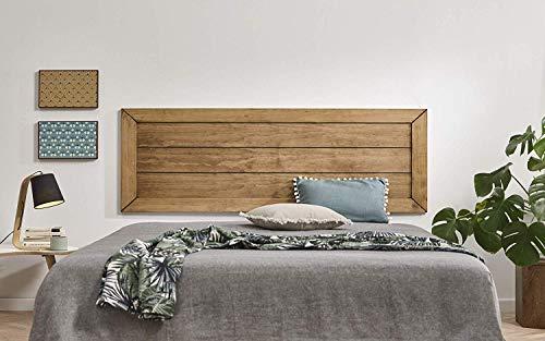HOGAR24 ES Cloe 95 - Cabecero Madera Maciza Natural Acabado Encerado. Medidas: 105 x 60 x 2 cm.