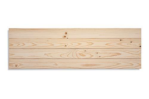 SERMAHOME Cabeceros de Cama 135 cm Cabecero de Madera Natural de Pino Medida: 145x44 cm